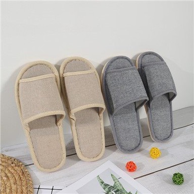 Koton ak twal fin blan pantouf